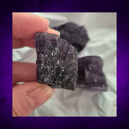 Midnight Purple Fluorite Raw Crystal Chunks