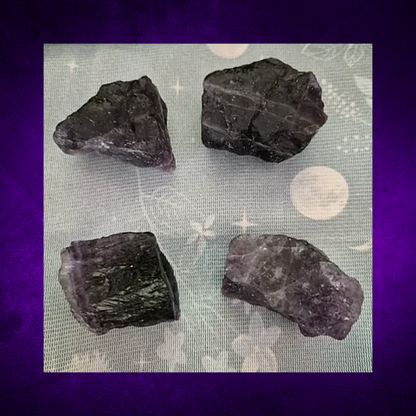 Midnight Purple Fluorite Raw Crystal Chunks