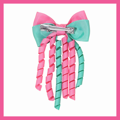 Cute Tassel Ribbon Curly Ponytail Starry Bow Hairpins Accessories