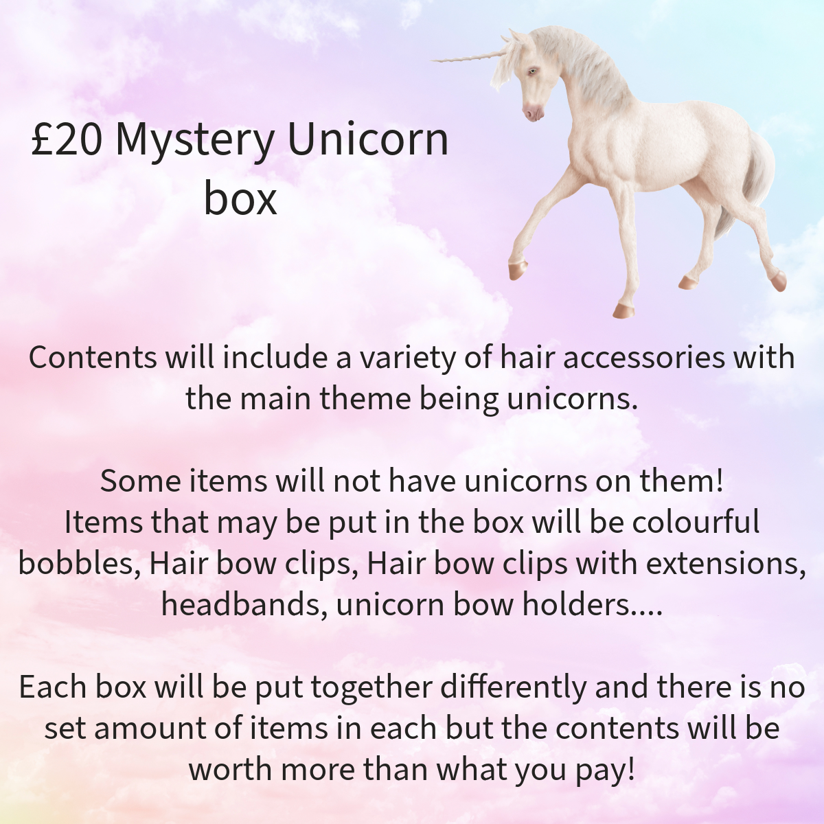 Unicorn Themed Mystery Box