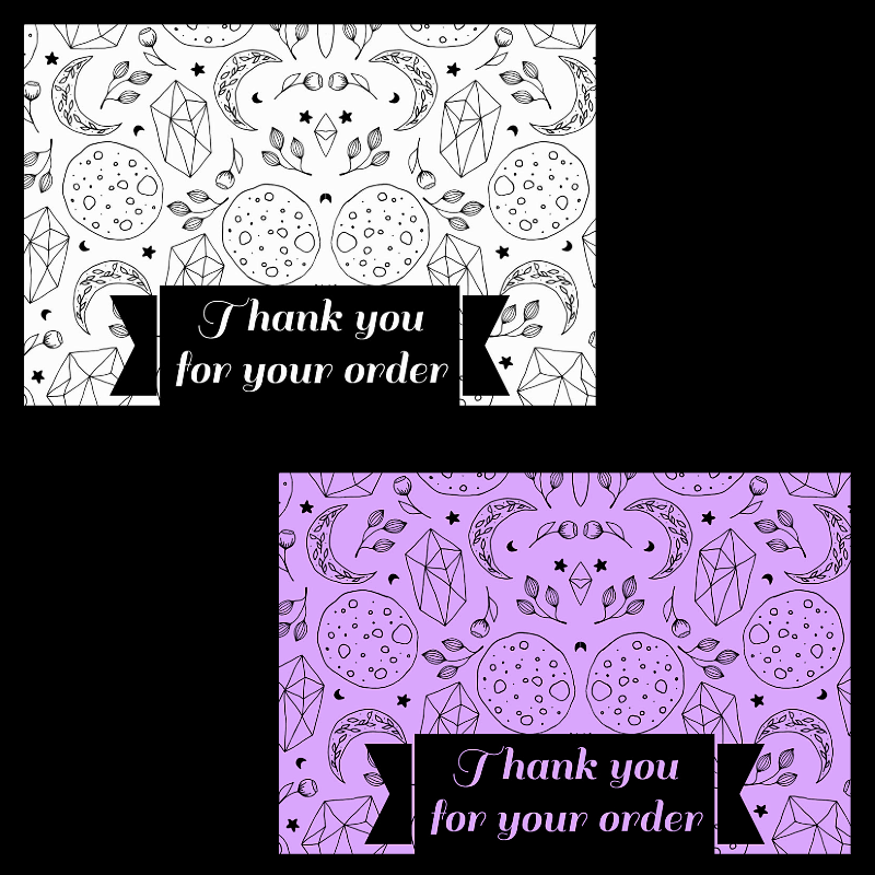 Packaging thermal stickers crystal floral moon design