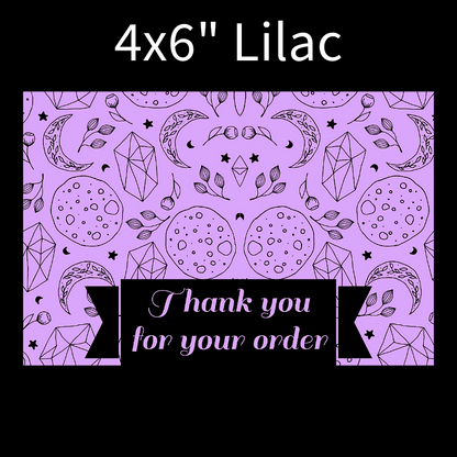 Packaging thermal stickers crystal floral moon design