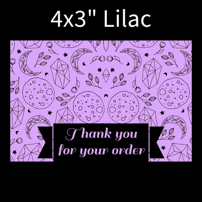 Packaging thermal stickers crystal floral moon design