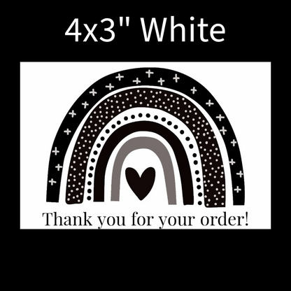 Packaging thermal stickers Rainbow Thank you for your order design