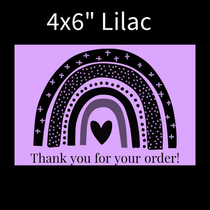 Packaging thermal stickers Rainbow Thank you for your order design