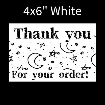 Packaging thermal stickers moon and stars