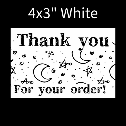 Packaging thermal stickers moon and stars