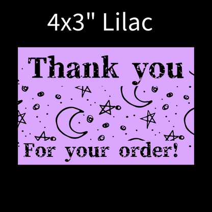 Packaging thermal stickers moon and stars