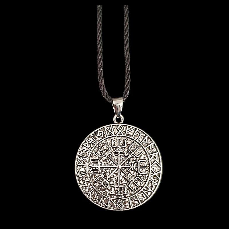 Norse Vegvisir Symbol Necklace Viking Magical Staves Compass Pendant