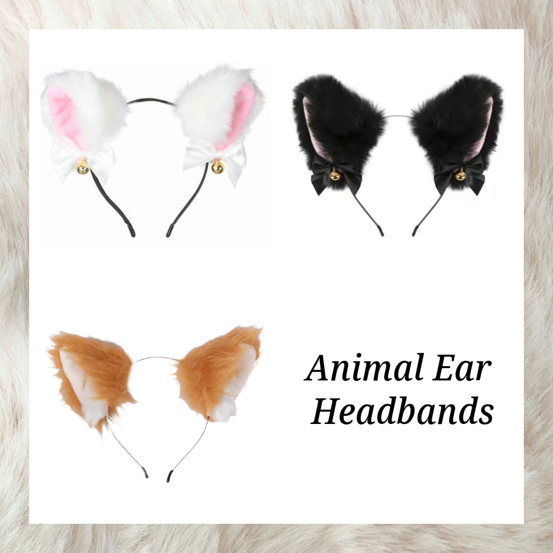 Animal faux fur cat fox fluffy ear headband