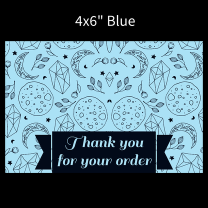 Packaging thermal stickers crystal floral moon design