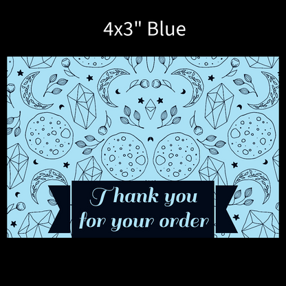 Packaging thermal stickers crystal floral moon design
