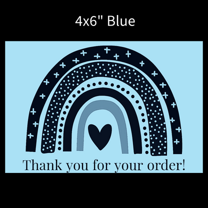 Packaging thermal stickers Rainbow Thank you for your order design
