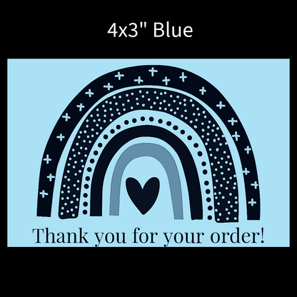 Packaging thermal stickers Rainbow Thank you for your order design