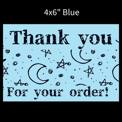 Packaging thermal stickers moon and stars