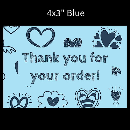 Packaging thermal stickers hearts