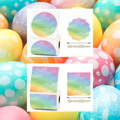 Easter rainbow bunny egg chick basket hunt party stickers