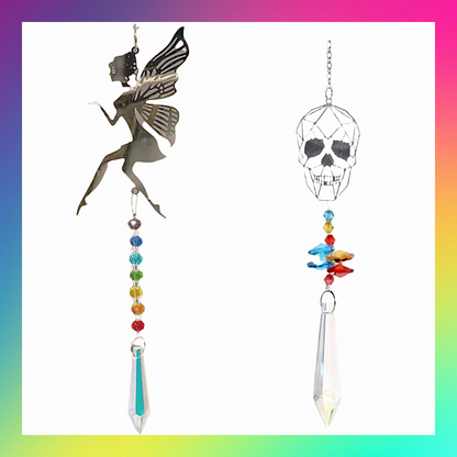 Sun catchers - skull and fairy designs