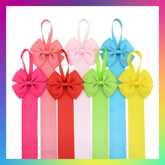 Bow Holder - Clip Holder - Soft Ribbon Bow, Bow And Clip Holder