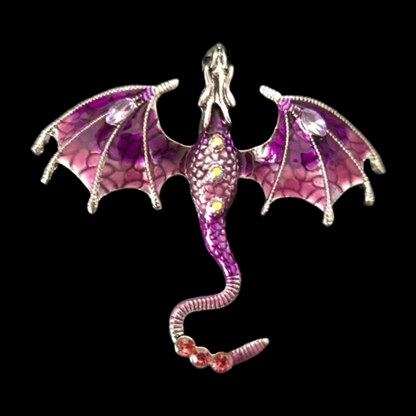 Enamel Flying Dragon Pin Brooch