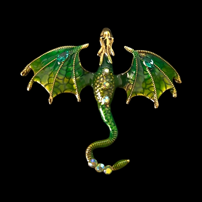 Enamel Flying Dragon Pin Brooch