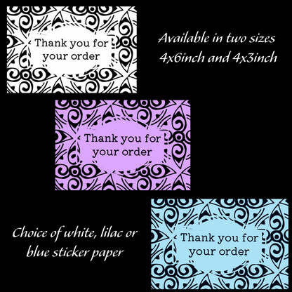 Packaging thermal stickers floral pattern