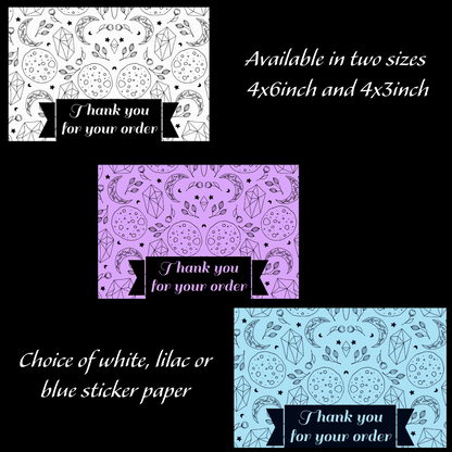 Packaging thermal stickers crystal floral moon design