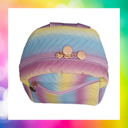 Ombre Chevron Quilted Mini Backpack