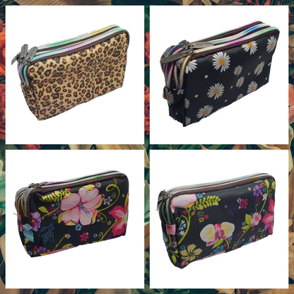 Handbag purse with strap and three compartments