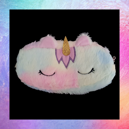 Unicorn plush pencil case