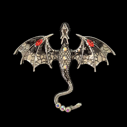 Enamel Flying Dragon Pin Brooch
