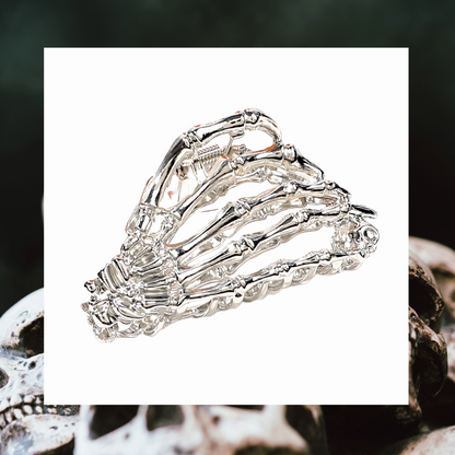 Skeleton hand metal hair clip claw