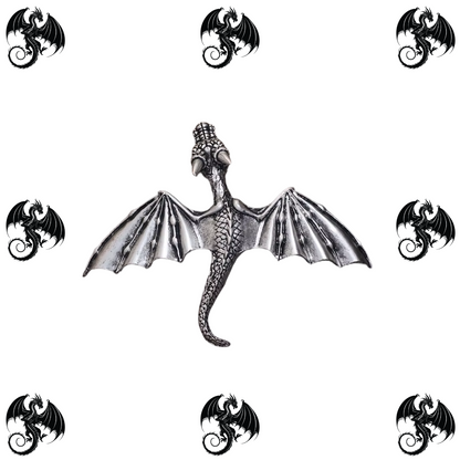 Silver dragon hair barrette clip
