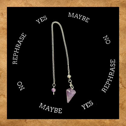 Natural Gemstone Crystal Pendulum For Dowsing Divination Balance Healing Energy Work