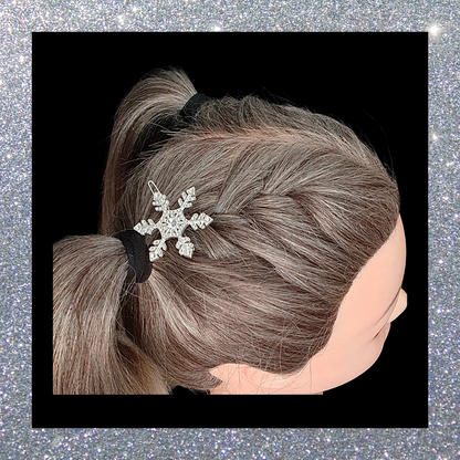 Snowflake crystal hair pin clip