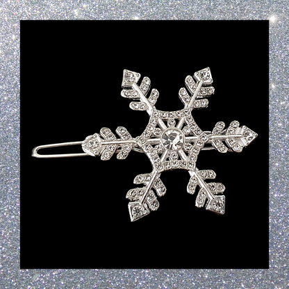 Snowflake crystal hair pin clip