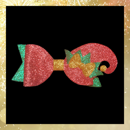 Christmas Elf Hat Hair Bow