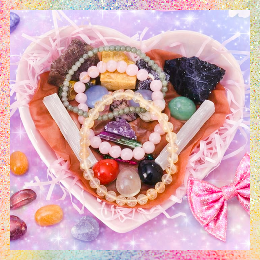 Many Blessings Crystal Heart Bowl 2 – Gemstones for Clarity, Calm, Love, Protection, Healing, Intuition, Strength, Grounding & Abundance