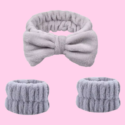 Spa makeup work out head and wristband set