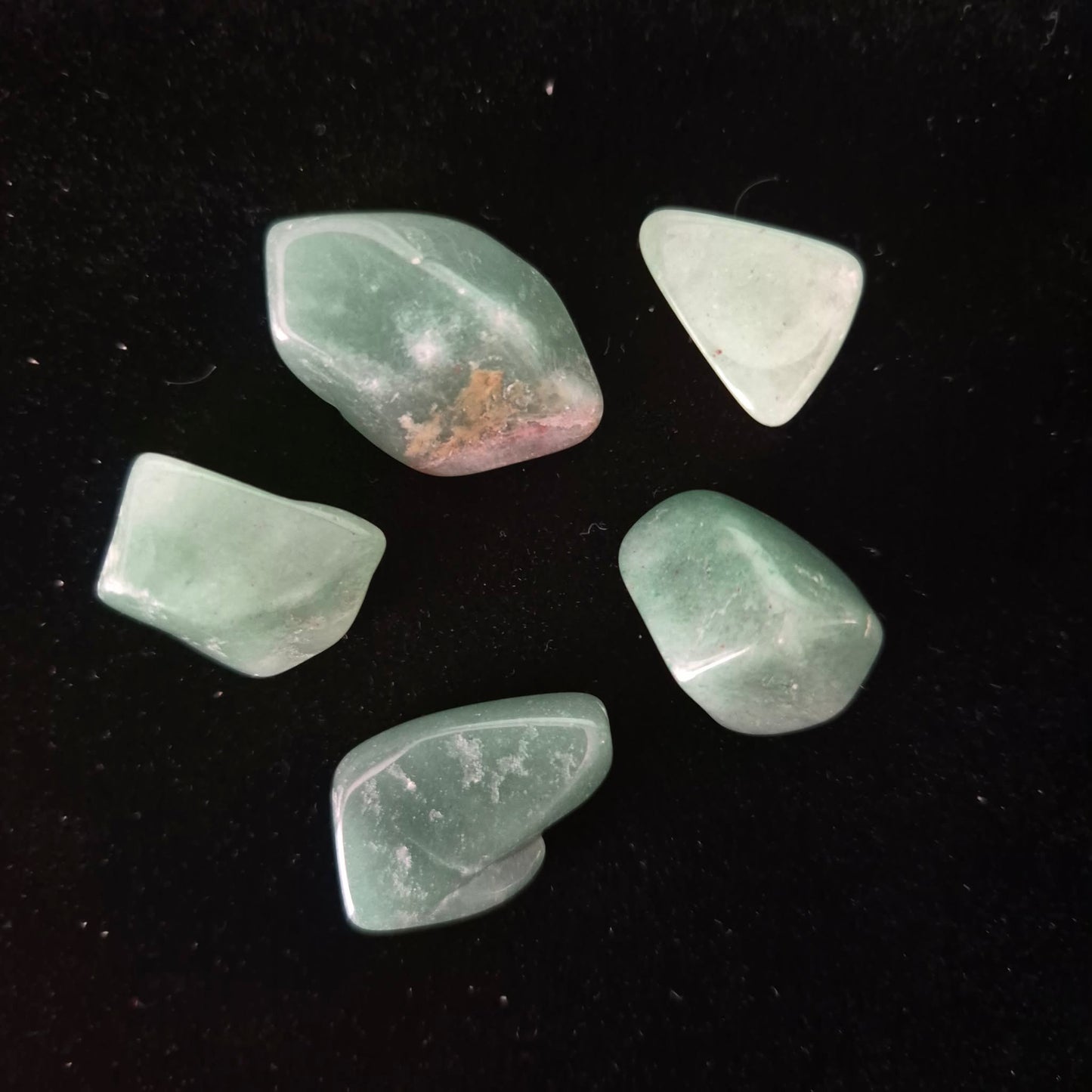 Green Aventurine Tumbles – Set of Five