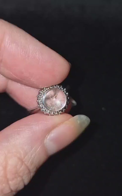 Garden Quartz Adjustable Ring