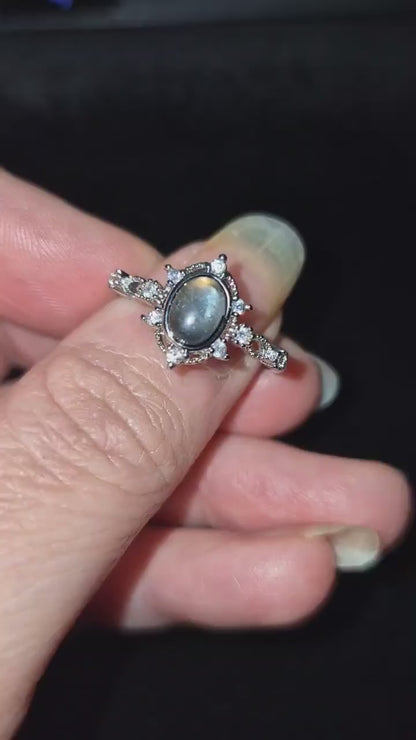 Labradorite Adjustable Ring