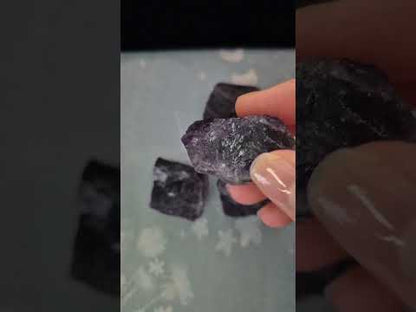 Midnight Purple Fluorite Raw Crystal Chunks
