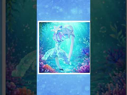 Blue mermaid themed hair accessory box