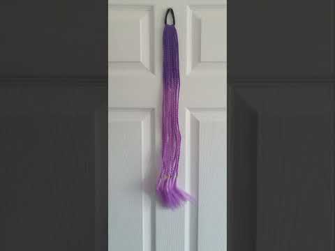 Braided bobbled 60cm hair extensions - various colours