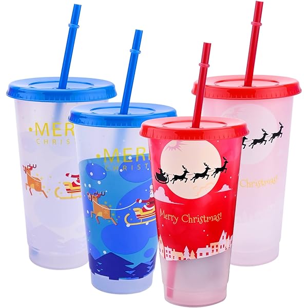 Christmas colour changing cold cups 700ml