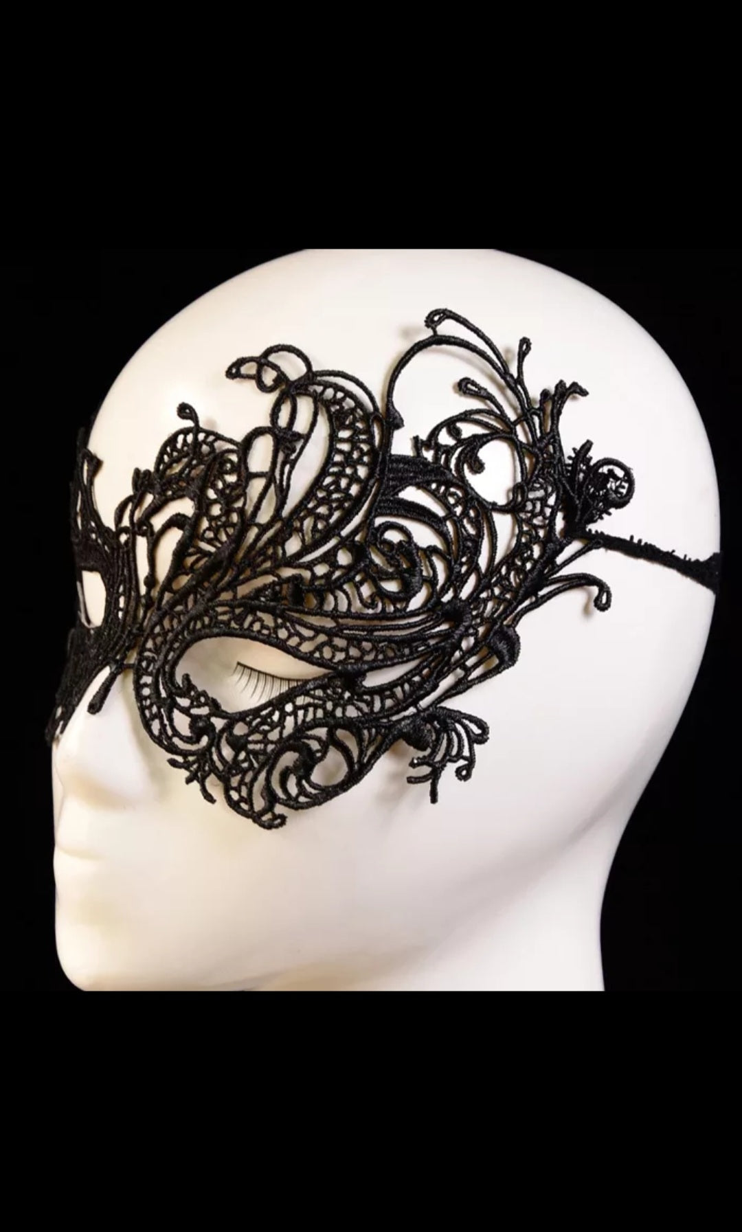 black lace eye mask side picture