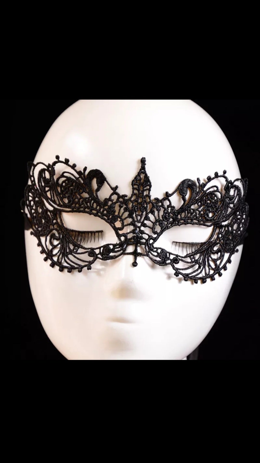 black lace eye mask