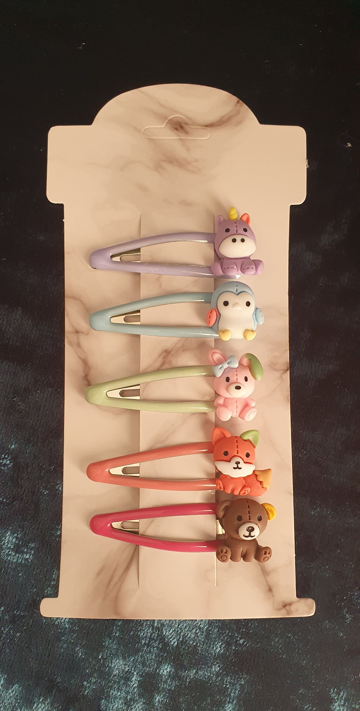 Cute set of animal hair clips