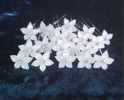 Hair pins for bridal weddings proms flowers, pearl and butterfly